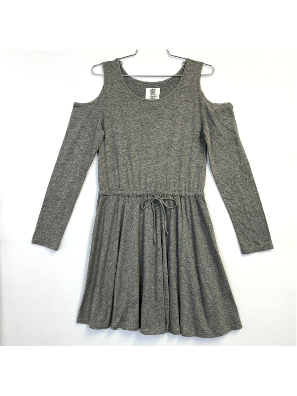 Anthropologie Lili's Closet Cold Shoulder Mini Dress Gray Women's S
